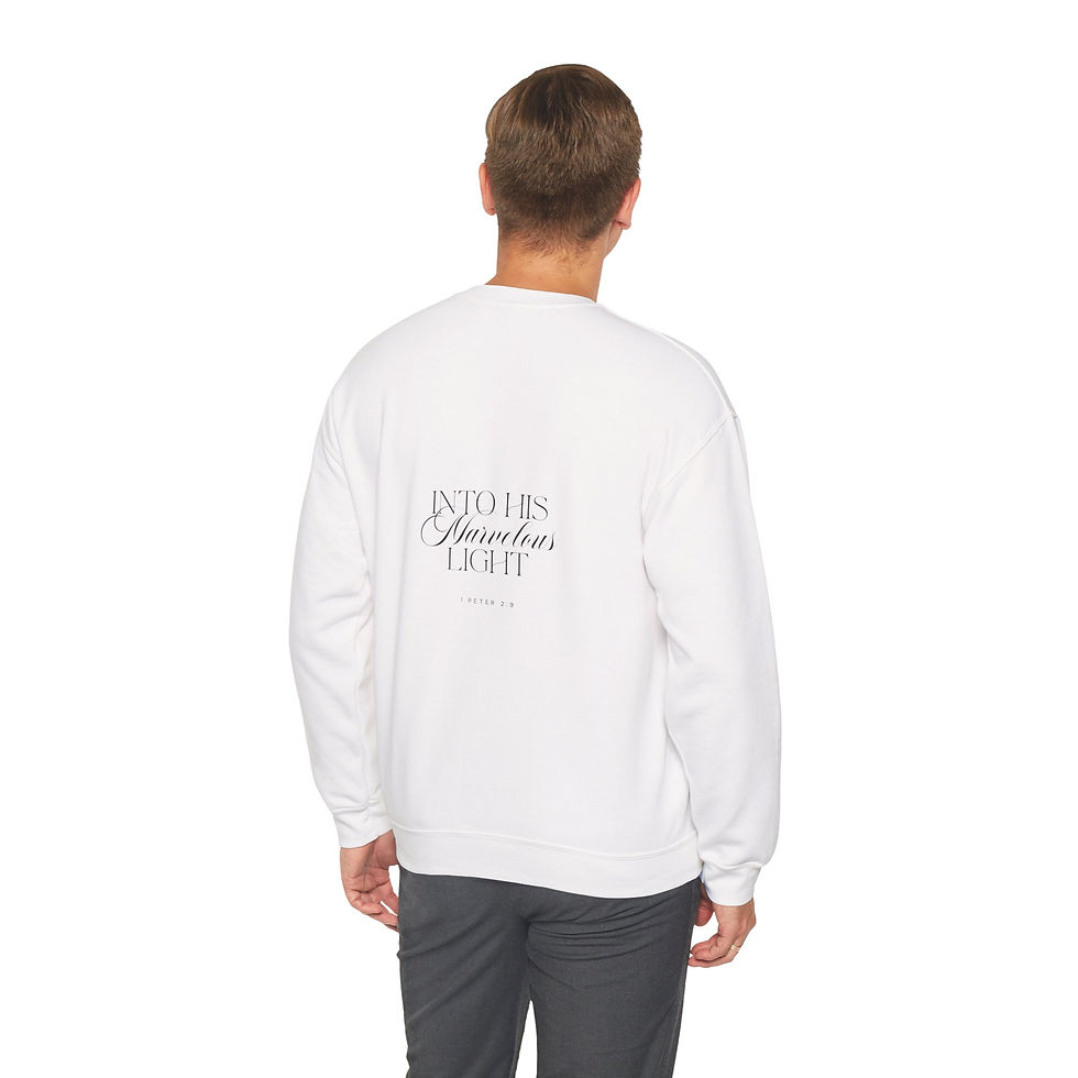 Thumbnail: Sweatshirt Into his marvelous light 1 Peter 2:9