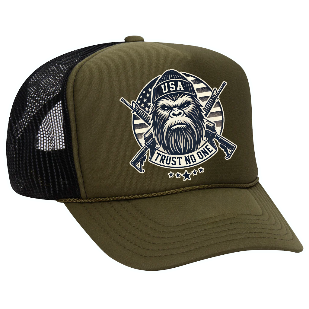 Bigfoot Trust No One Foam Trucker Hat