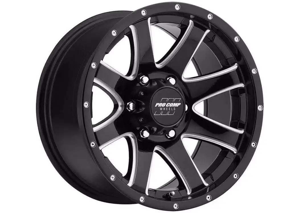 Pro Comp Patriot 76 20x9 +1 Gloss Black/Milled 6x135
