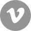 Vimeo - círculo cinza