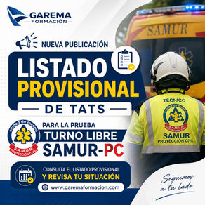 Listado Provisional TATS Turno libre para SAMUR-PC