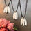 Thumbnail: the bohowestern carved bone feather necklace for western style