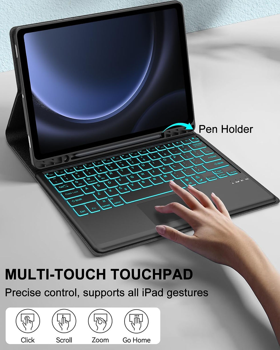 Thumbnail: Backlit Wireless Keyboard with Touchpad For Galaxy Tab S11 (11 inch, X730/X736)