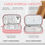 Thumbnail: Essential Waterproof Travel Charger and Cable Organizer Bag: Pink