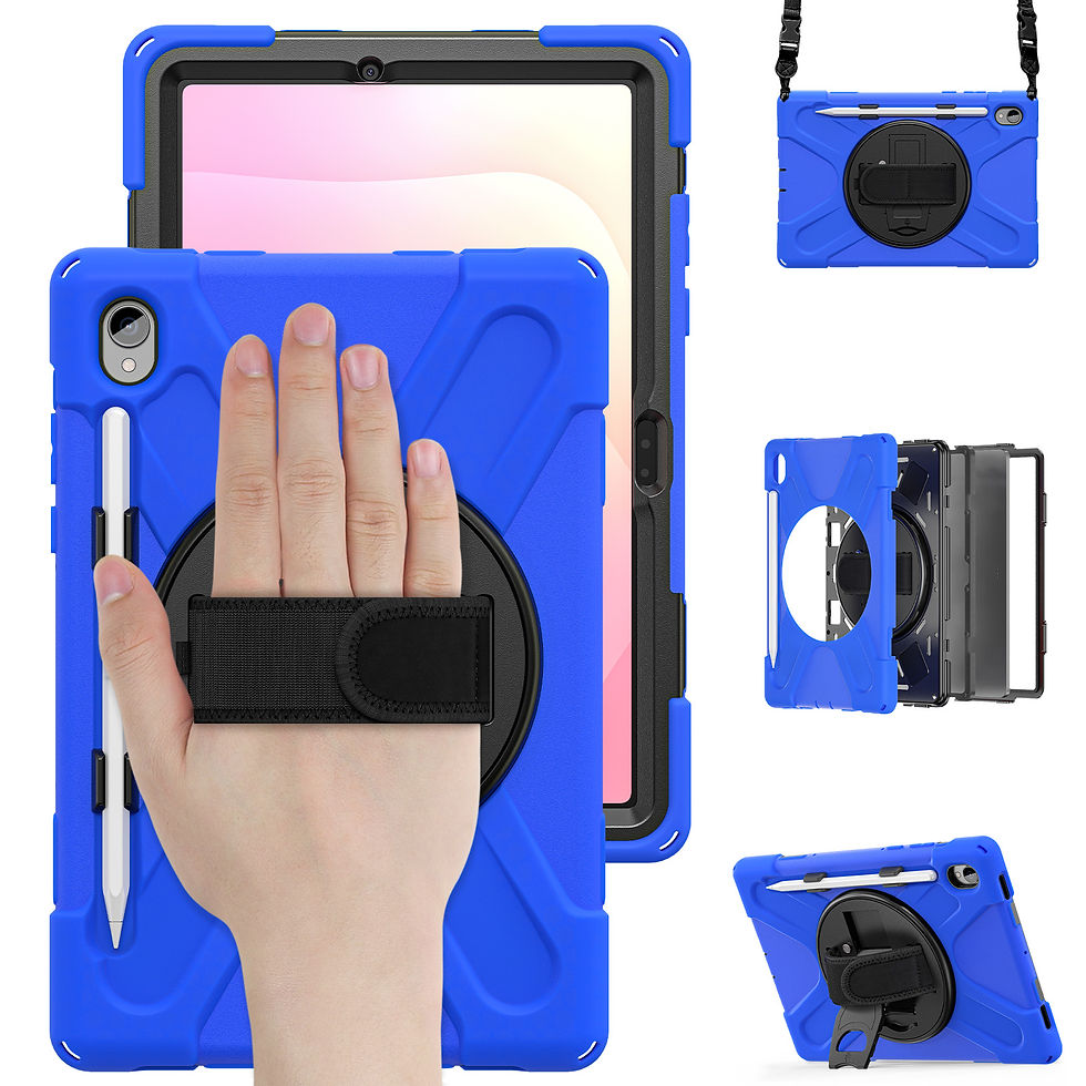 Thumbnail: Armour Jack Rugged Case with Shoulder Strap for   Galaxy Tab S11 X730/X736: Blue