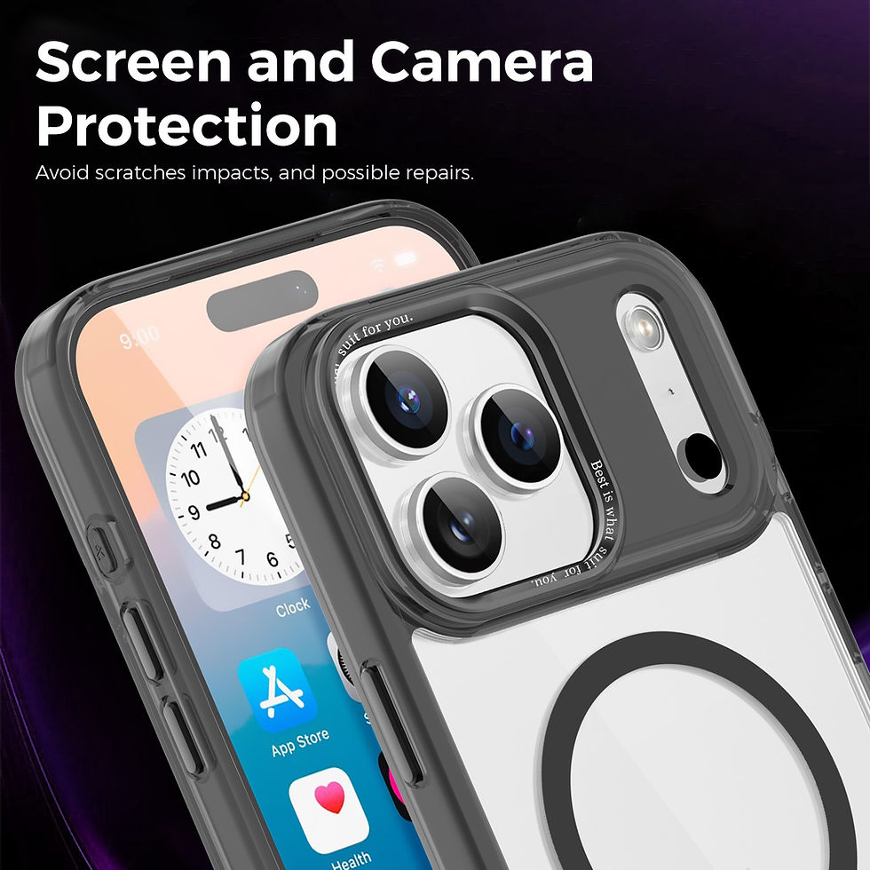 Thumbnail: Tough Acrylic 2 Tone Magnetic Magsafe Case For Apple iPhone 17 Pro Black/Clear
