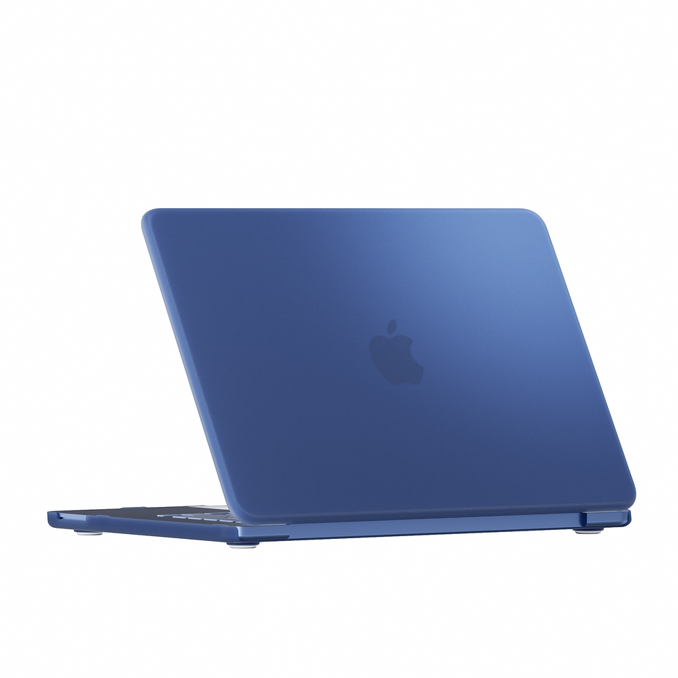Thumbnail: MacBook Neo Full Shell Case, Frosted Clear Rubberised Hard Cover: Indigo