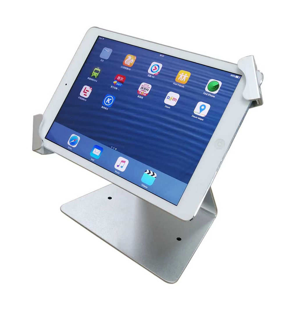 Thumbnail: Universal Lockable Tablet Security Mount Stand - Adjustable 7-11" Display Holder