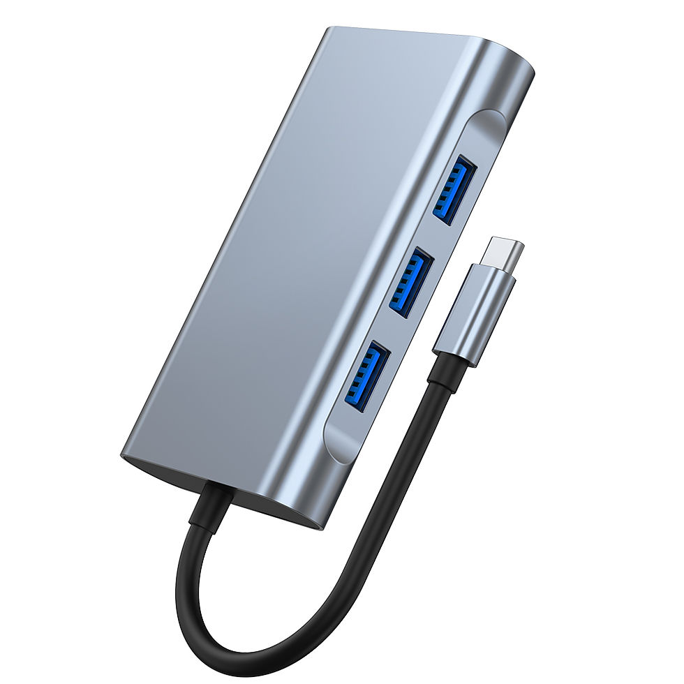 Thumbnail: Premium 9 in 1 USB-C Hub Adapter with Dual HDMI, VGA, Ethernet & PD Charging