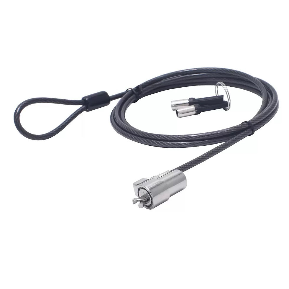 Thumbnail: Keyed Laptop Lock Wedge Design – Anti-Theft Security Cable for Dell Only Laptops