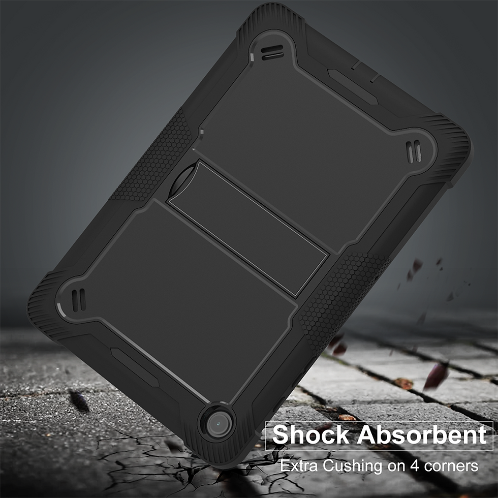 Thumbnail: Rugged Case with Stand For Galaxy Tab A11 Plus : Black