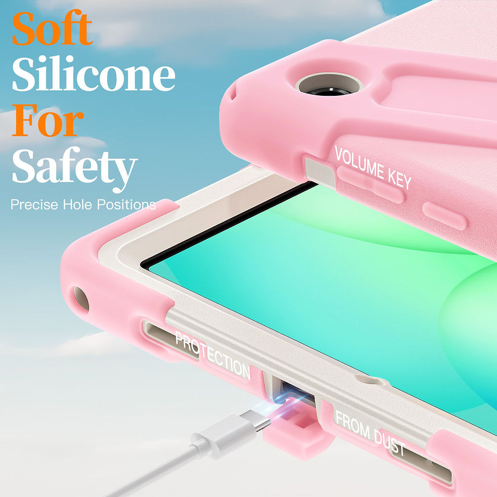 Thumbnail: Armour Jack Rugged Case with Strap for Galaxy Tab Galaxy Tab A11 Plus: Pink