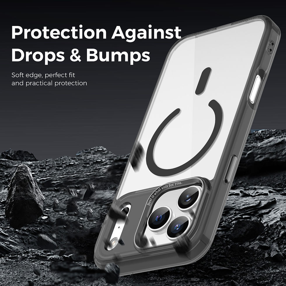 Thumbnail: Tough Acrylic 2 Tone Magnetic Magsafe Case For Apple iPhone 17 Pro Black/Clear