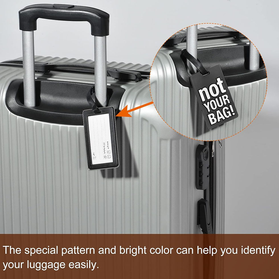 Thumbnail: Easy ID 4-Pack “Not Your Bag!” PVC Luggage Tags: Black