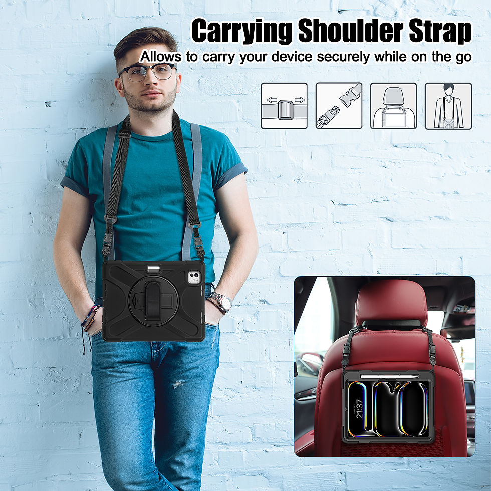 Thumbnail: Armour Jack Rugged iPad Pro 11" (M4/M5) Case with Strap, Stand & Pen Holder