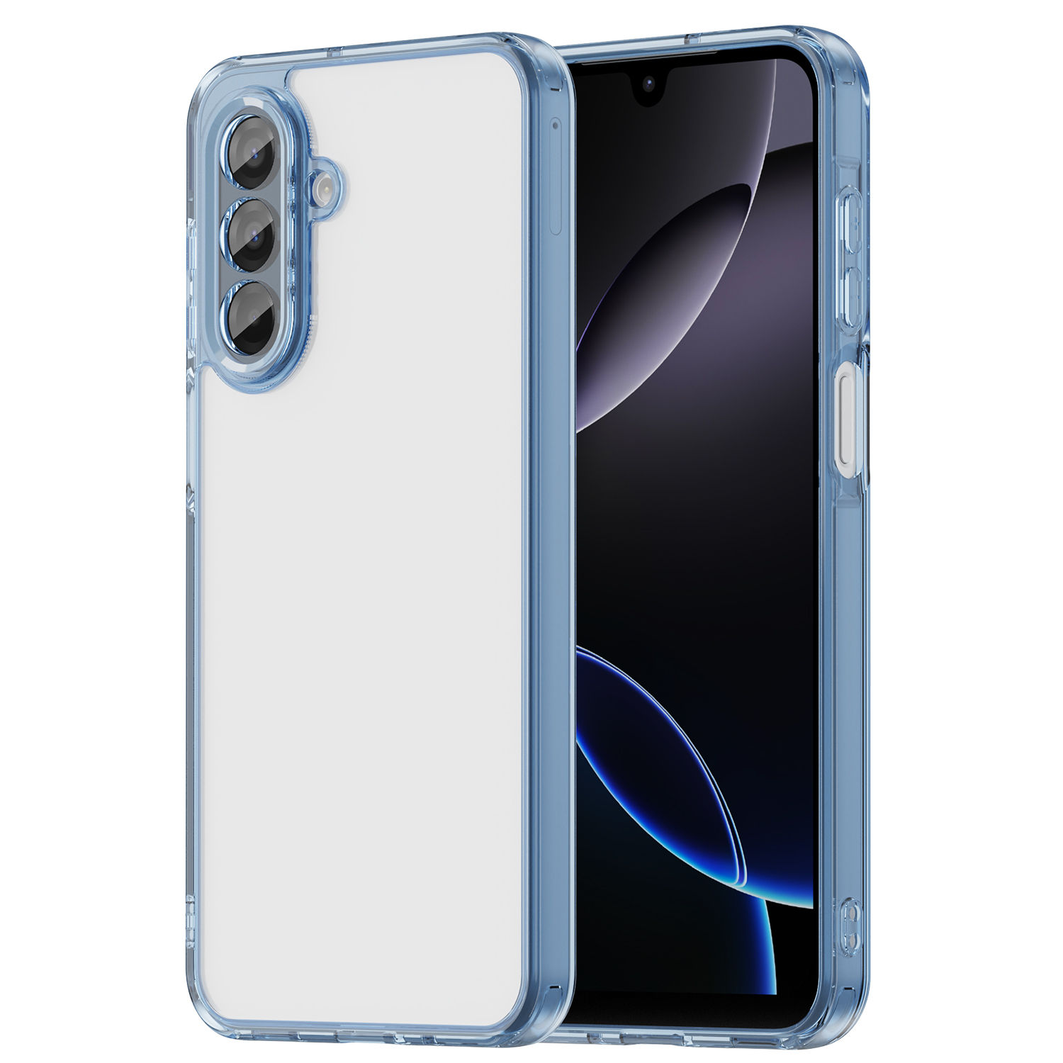 TUFF LUV CrystalEdge Clear TPU Case Compatible With Galaxy A17 - Blue