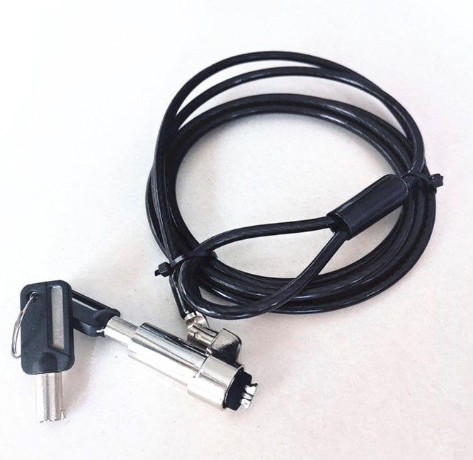 Thumbnail: Laptop Security Cable Lock with Key – Nano Slot Adapter, 1.8m Steel Cable, Anti-