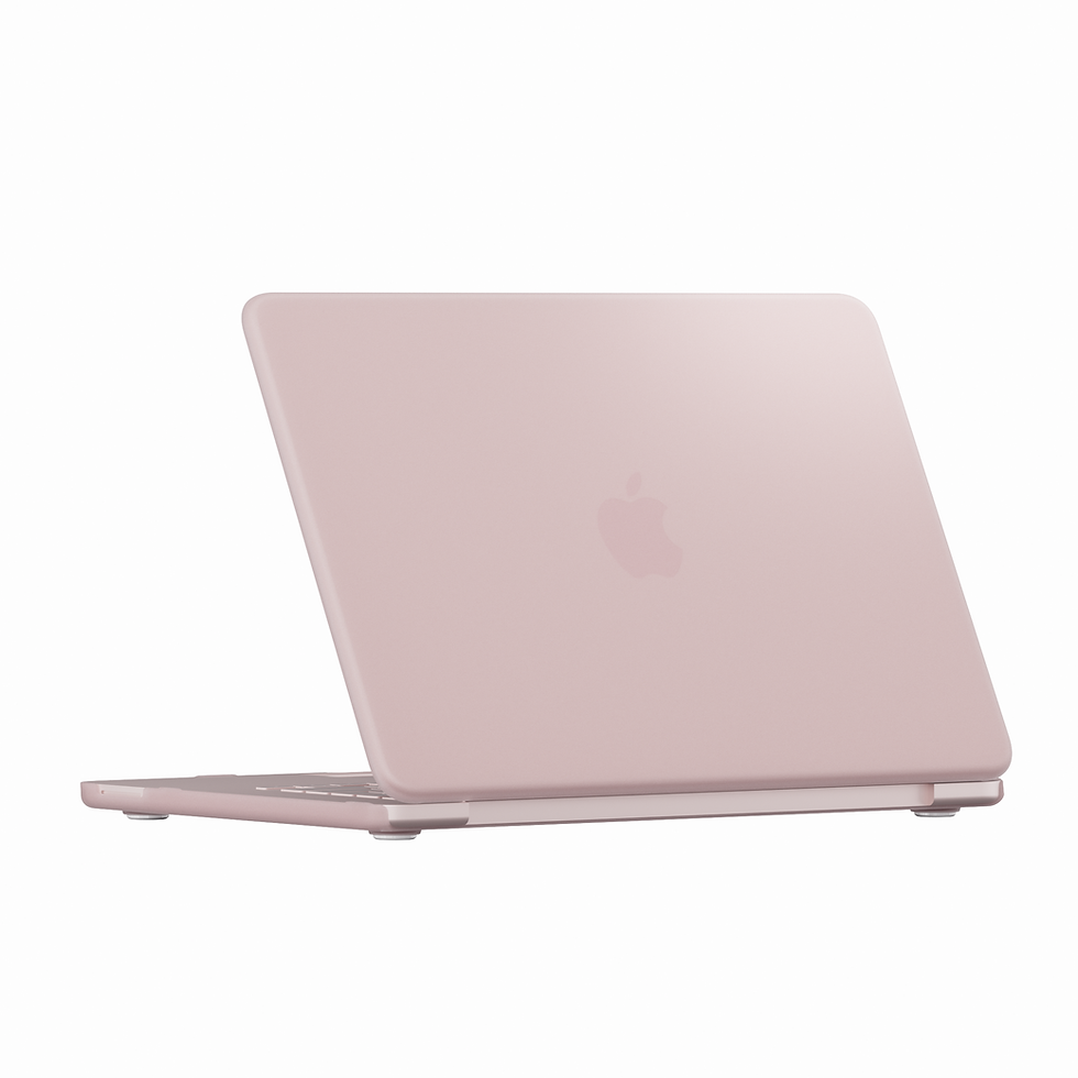 Thumbnail: MacBook Neo Full Shell Case, Frosted Clear Rubberised Hard Cover: Blush