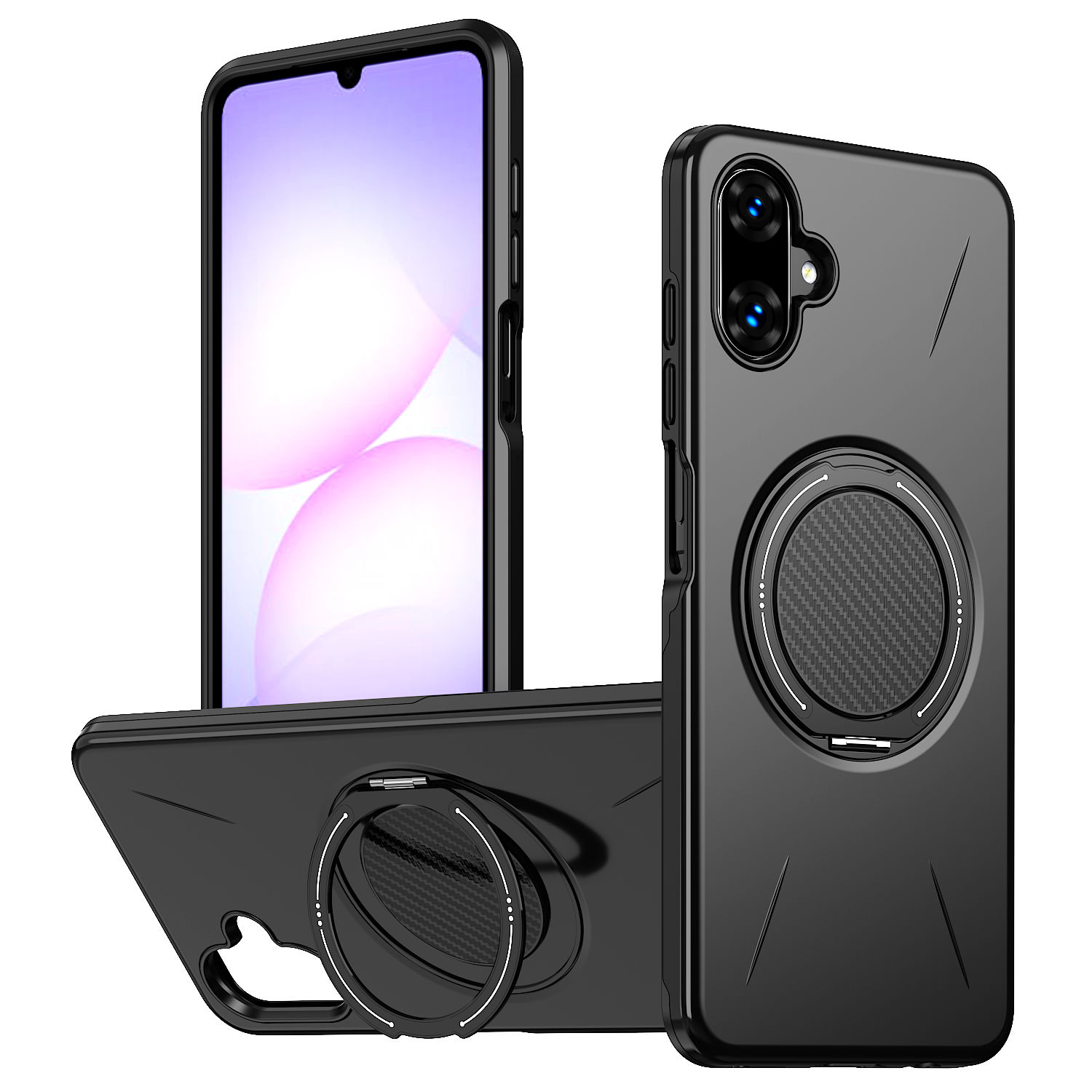 TUFF LUV FlexStand Adjustable Stand Case Compatible With Galaxy A08 - Black