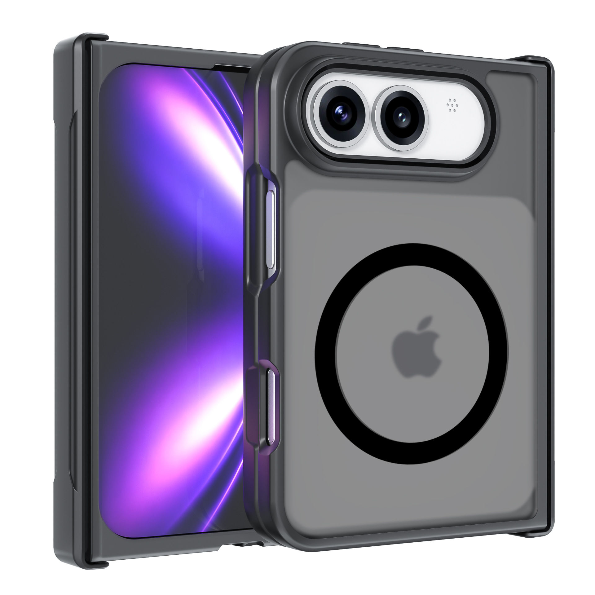 TUFF LUV MagFusion Wireless Charging Case Compatible With iPhone Duo - Black