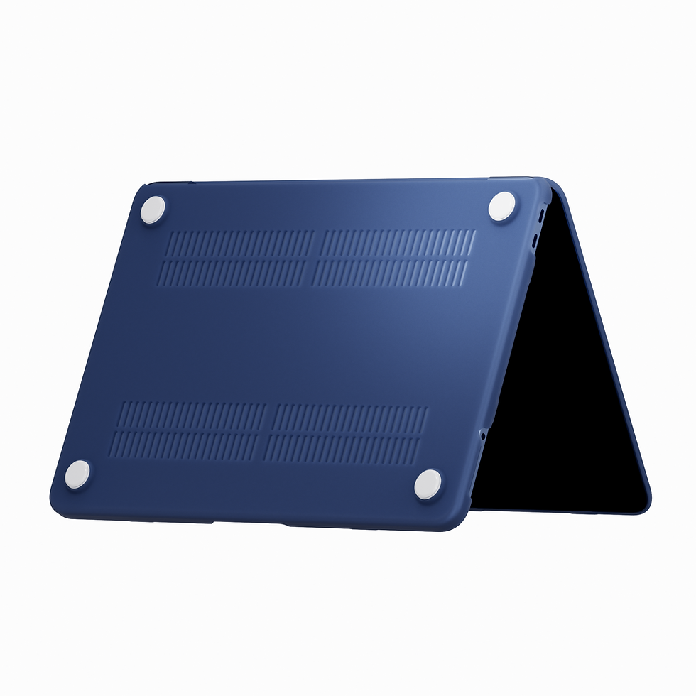 Thumbnail: MacBook Neo Full Shell Case, Frosted Clear Rubberised Hard Cover: Indigo