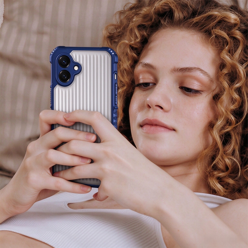 Thumbnail: TUFF LUV ArmorFlex Case Compatible With Galaxy A08- Blue