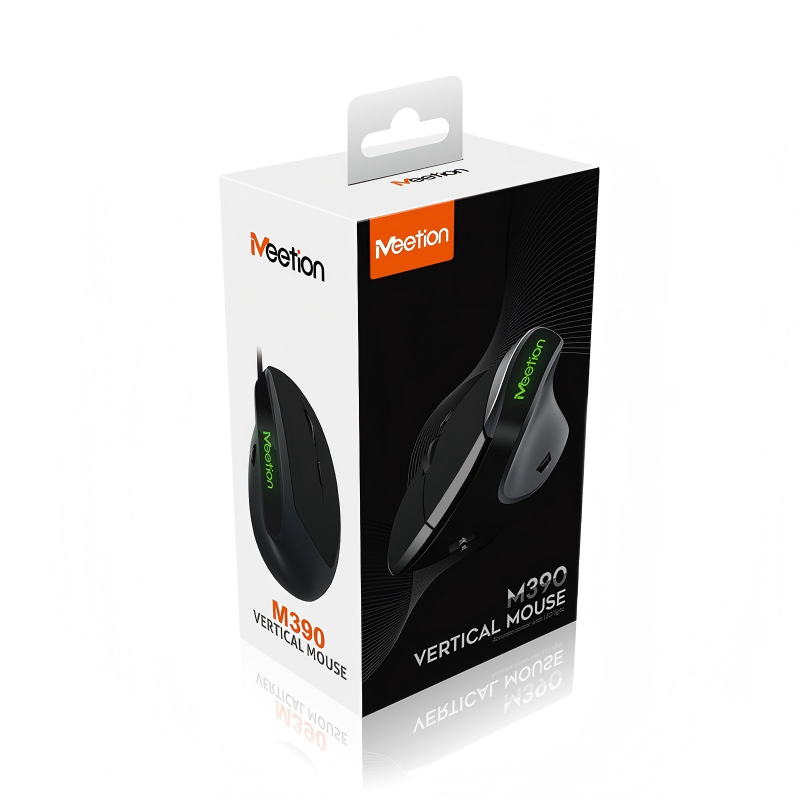 Thumbnail: MEETION MT-R390 Ergonomic Wireless Vertical Mouse 3200 DPI