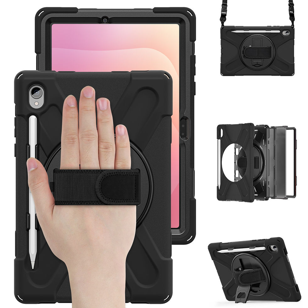 Thumbnail: Armour Jack Rugged Case with Shoulder Strap for   Galaxy Tab S11 X730/X736 Black