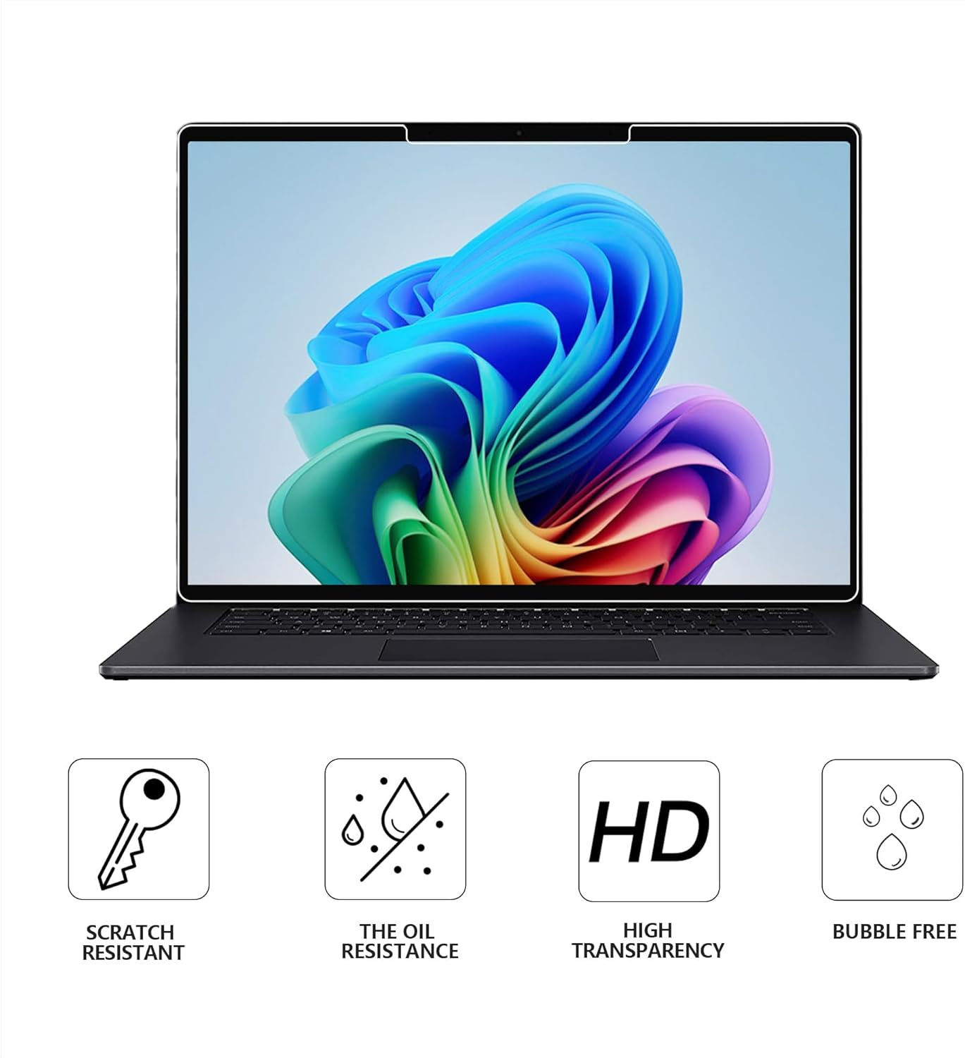 Tempered Glass Screen Protector for Microsoft Surface Laptop 7 13.8 Inch (2036)