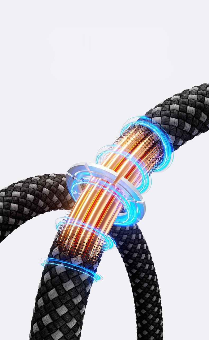 Thumbnail: Magnetic USB C to USB C Charging Cable, 60W 3A Fast Charger, 1M Braided Nylon