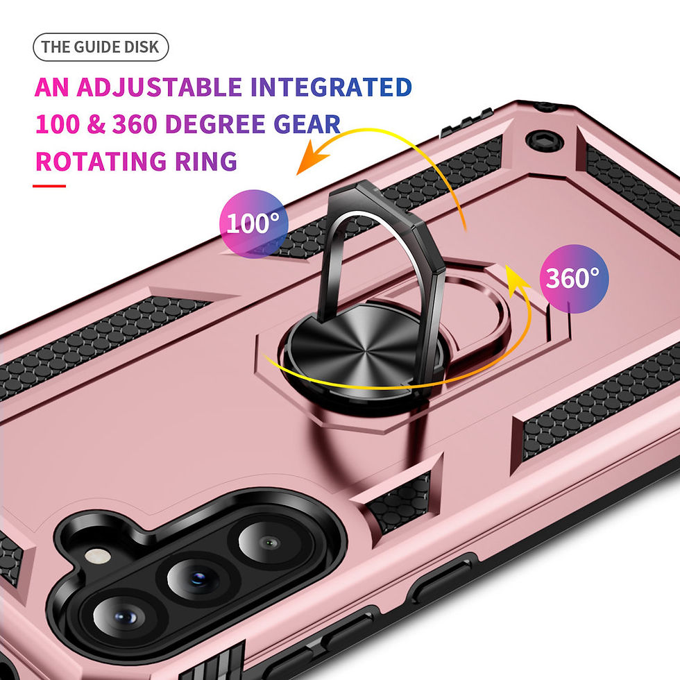 Thumbnail: Rugged Case with Stand Samsung Galaxy A37 5G Shockproof Kickstand Cover: Rose Gd