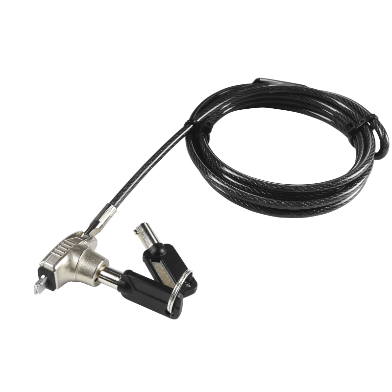 Thumbnail: Laptop Security Cable Lock with Key – Nano Slot, 1.5m Carbon Steel Cable, Anti-T