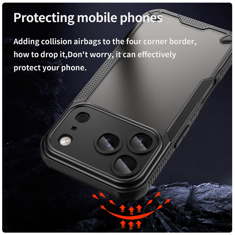 Thumbnail: Rugged TPU/PC Case for iPhone 17 Pro – Dual-Layer Shockproof Proof, Bla