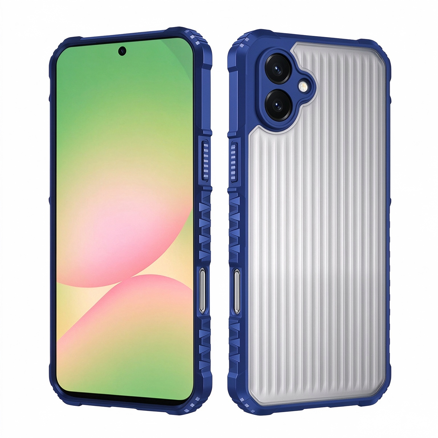 TUFF LUV ArmorFlex Case Compatible With Galaxy A08- Blue