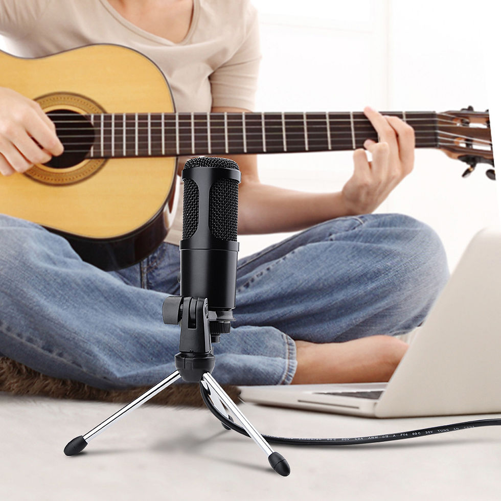 Thumbnail: USB Noise Reduction Condenser Microphone with Tripod – Plug & Play USB Mic