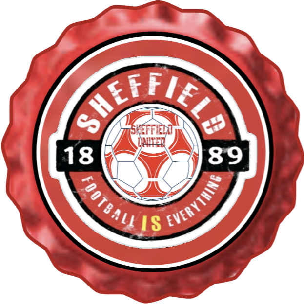 SHEFFIELD UNITED FC RED SCALLOPED EDGE SIGN PLAQUE
