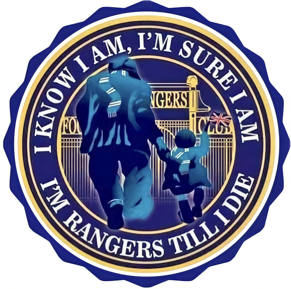 GLASGOW RANGERS TILL I DIE SCALLOPED EDGE SIGN PLAQUE