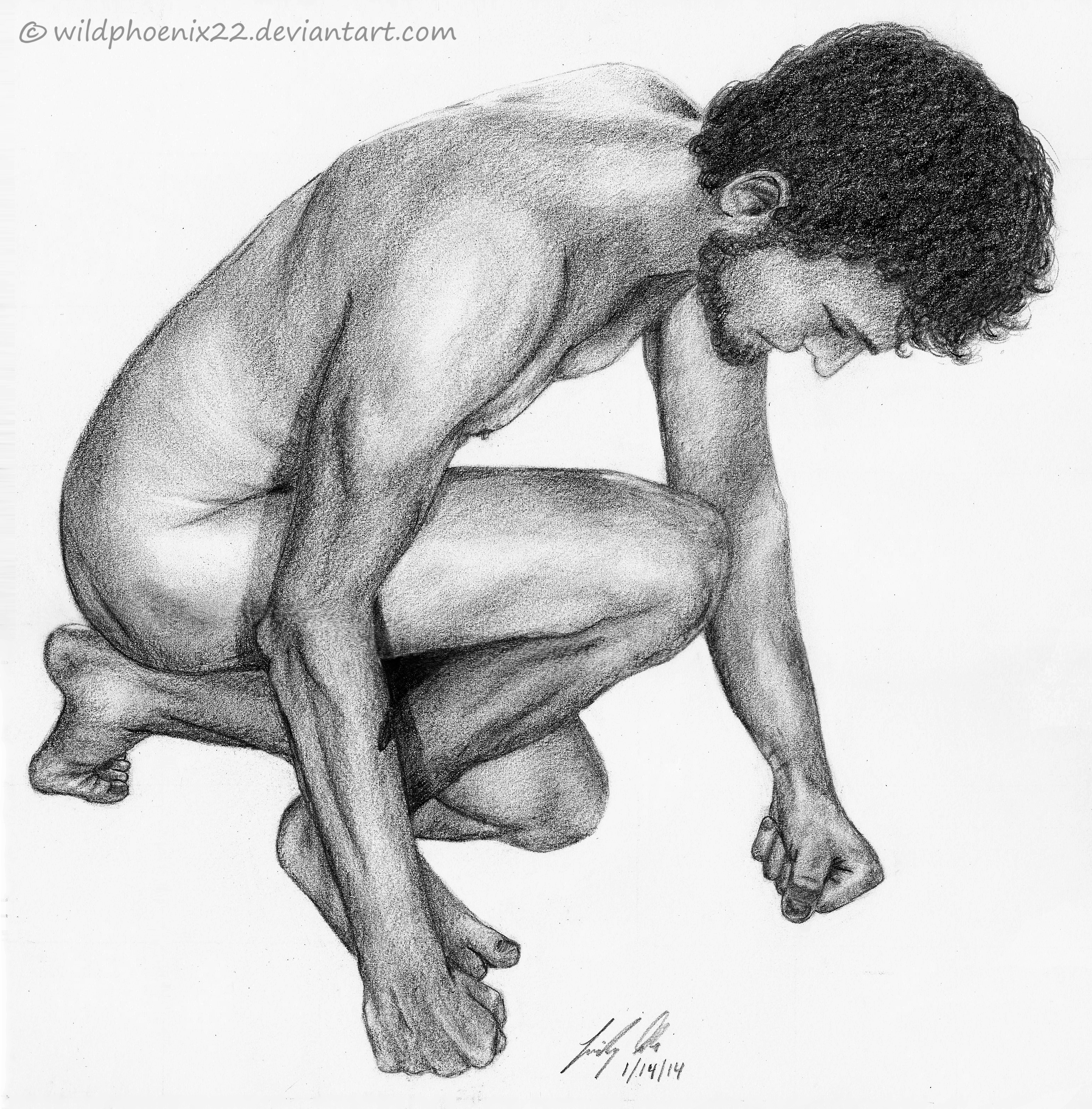 Male Study: Crouching