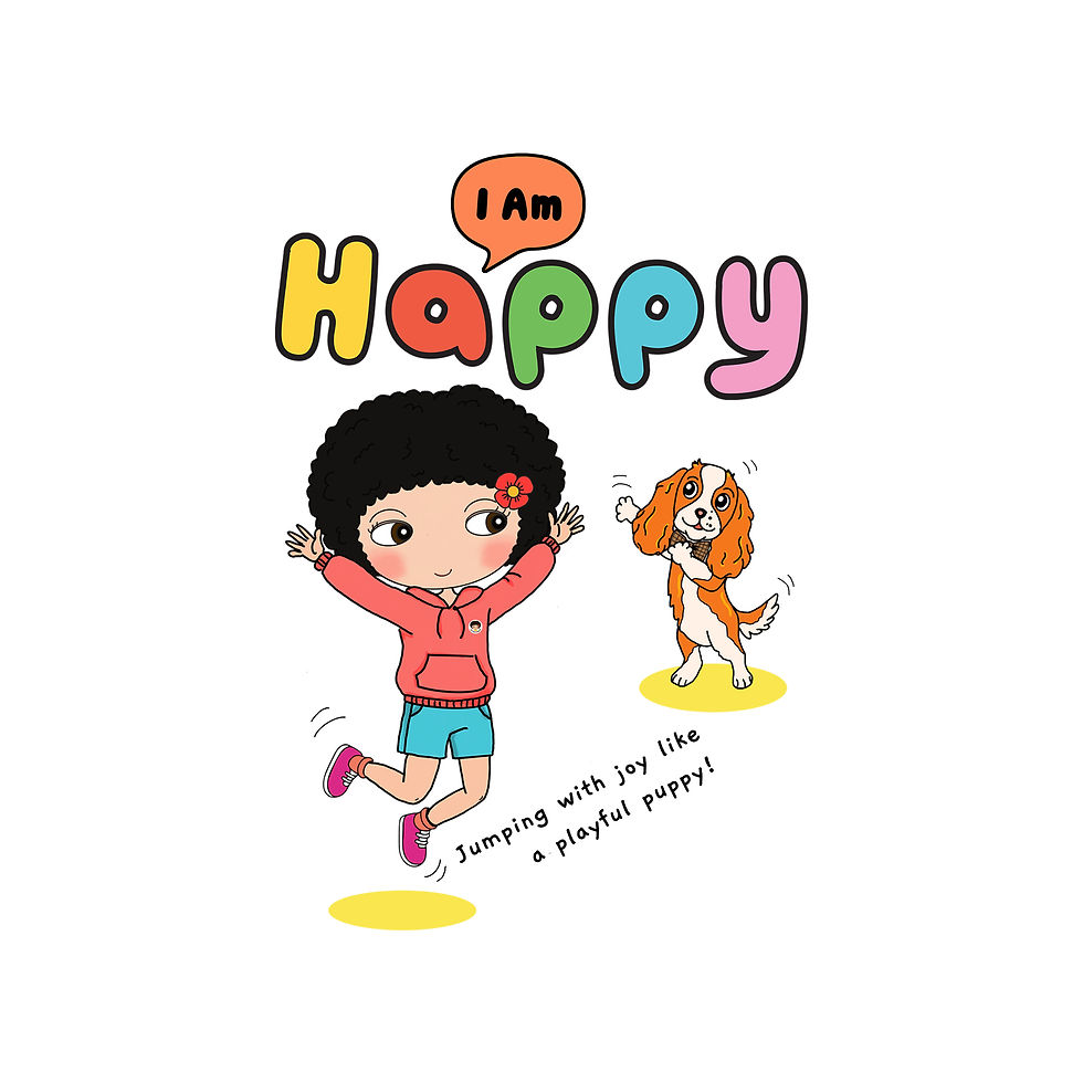 Kids' Organic Jumper \ I Am Happy \ I Am Affirmation Tee (3-12 yrs)