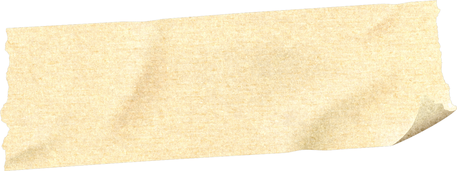 Vintage paper tape decoration used in Little Curly illustrated diary design