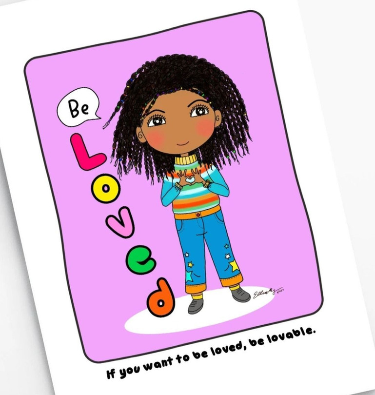 Be Love Mindfulness Art Print - Little Curly