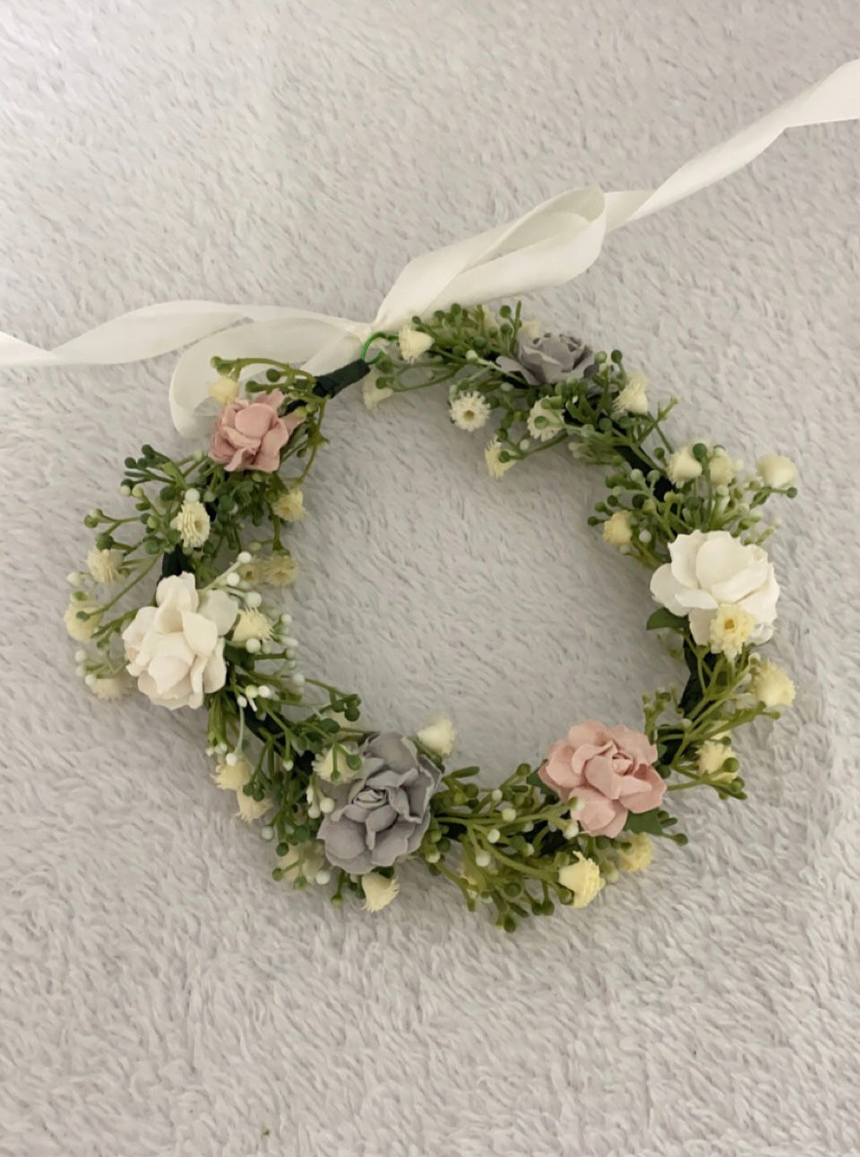 ‘Rosanna’ - Flower Crown (With Grey)
