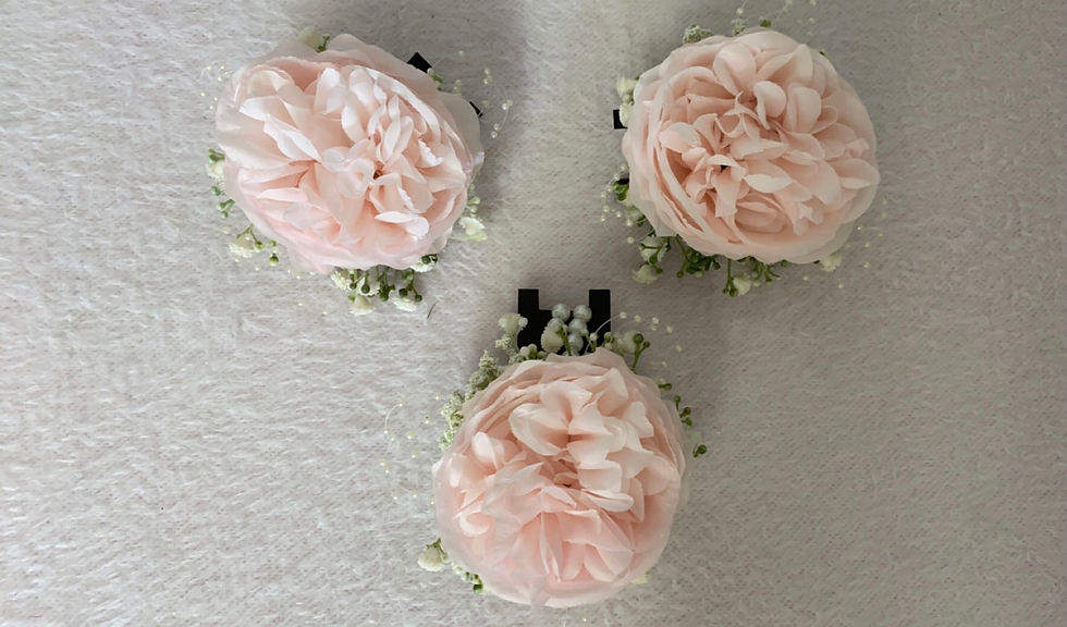 Thumbnail: Blush Pink & Gypsophila - Wrist Corsage 
