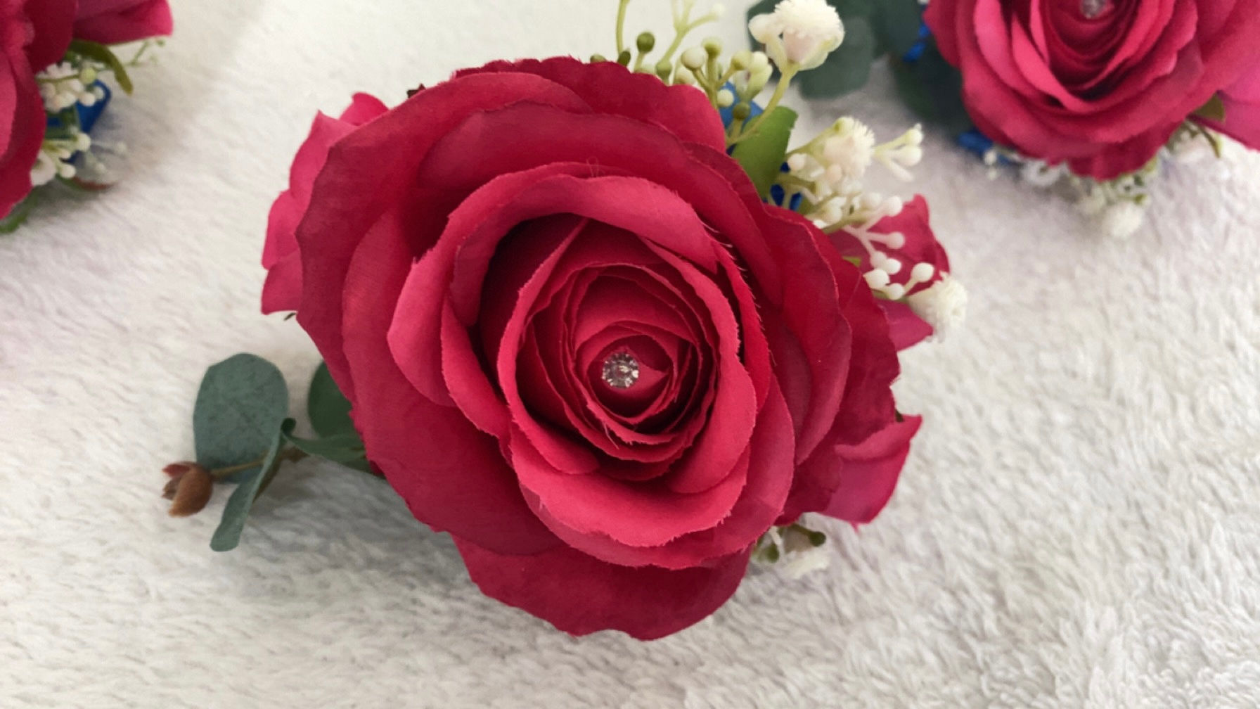 ‘Hope’ - Wrist Corsage (Cerise Pink)