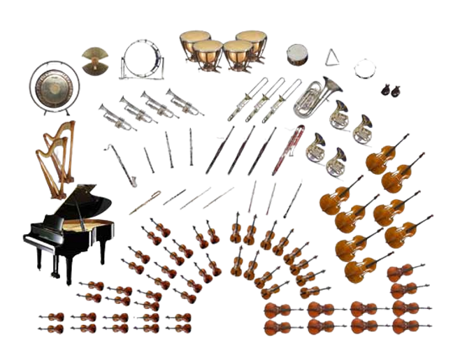L'orchestre symphonique plan