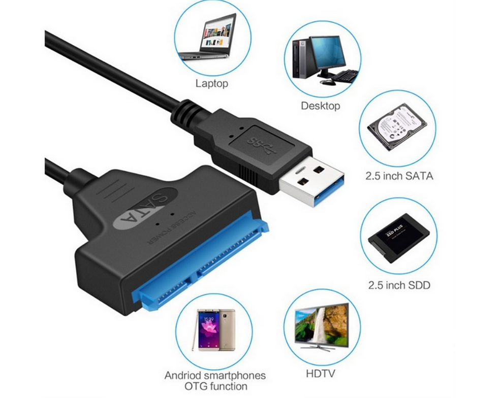 Miniatura: Cabo Usb 3.0 Adaptador Leitor De Hd/ Ssd 2,5 Polegadas Sata