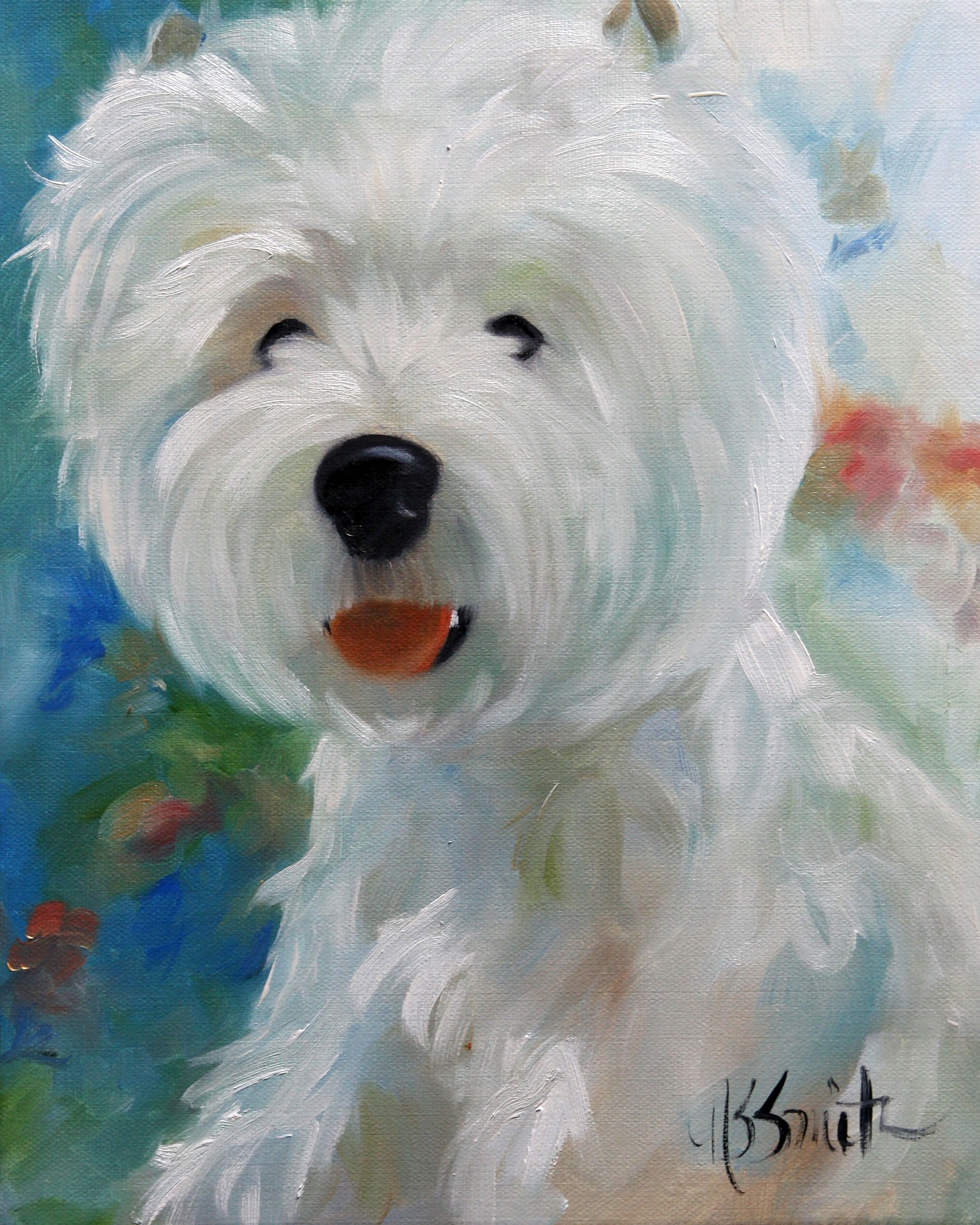 PRINT Westie West Highland Terrier Dog