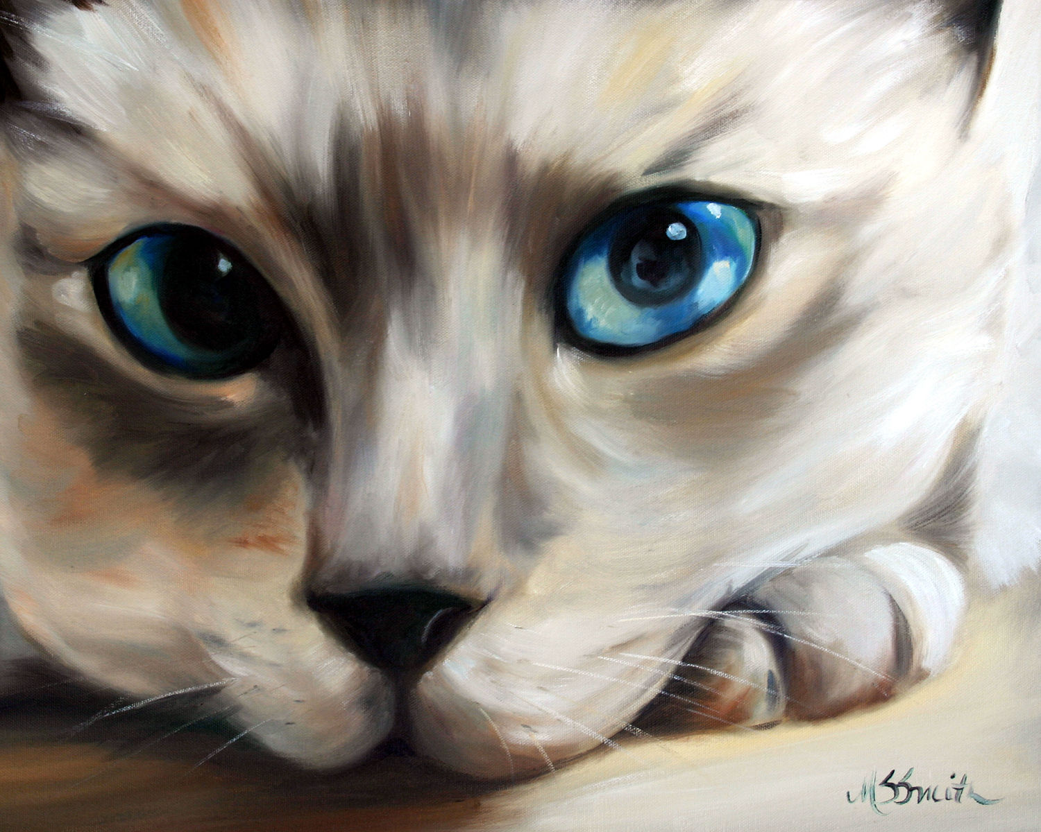 PRINT Siamese Cat Eyes