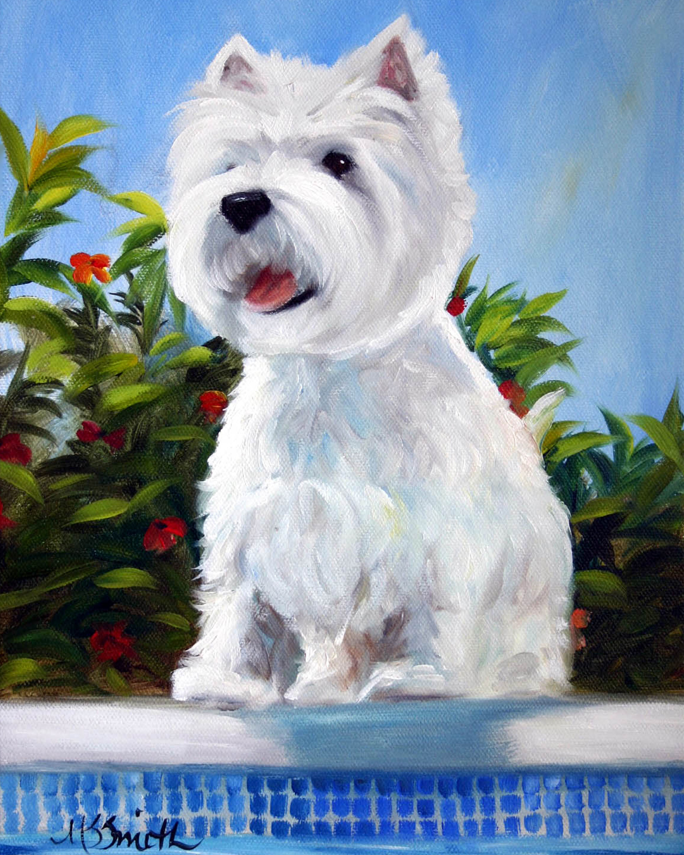 PRINT Westie West Highland Terrier Dog