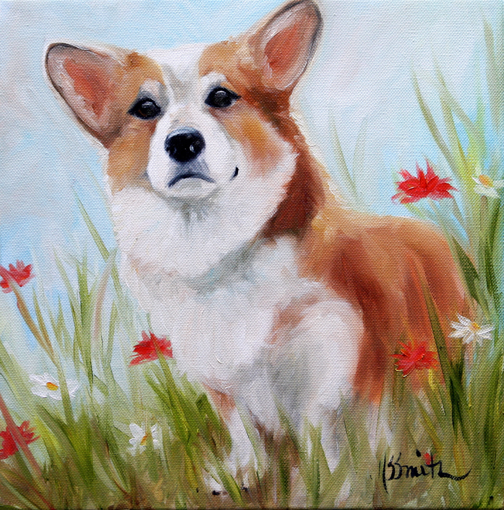 PRINT Pembroke Welsh Corgi Dog Art